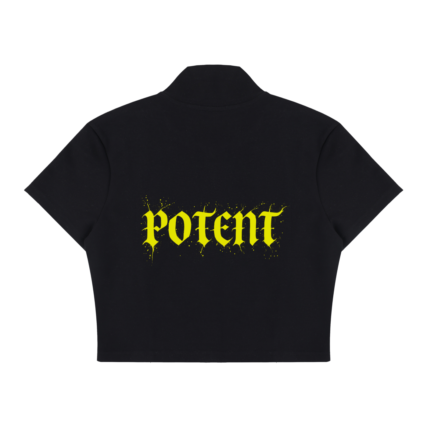 Women's Cropped Full Zip Short Sleeve T-Shirt