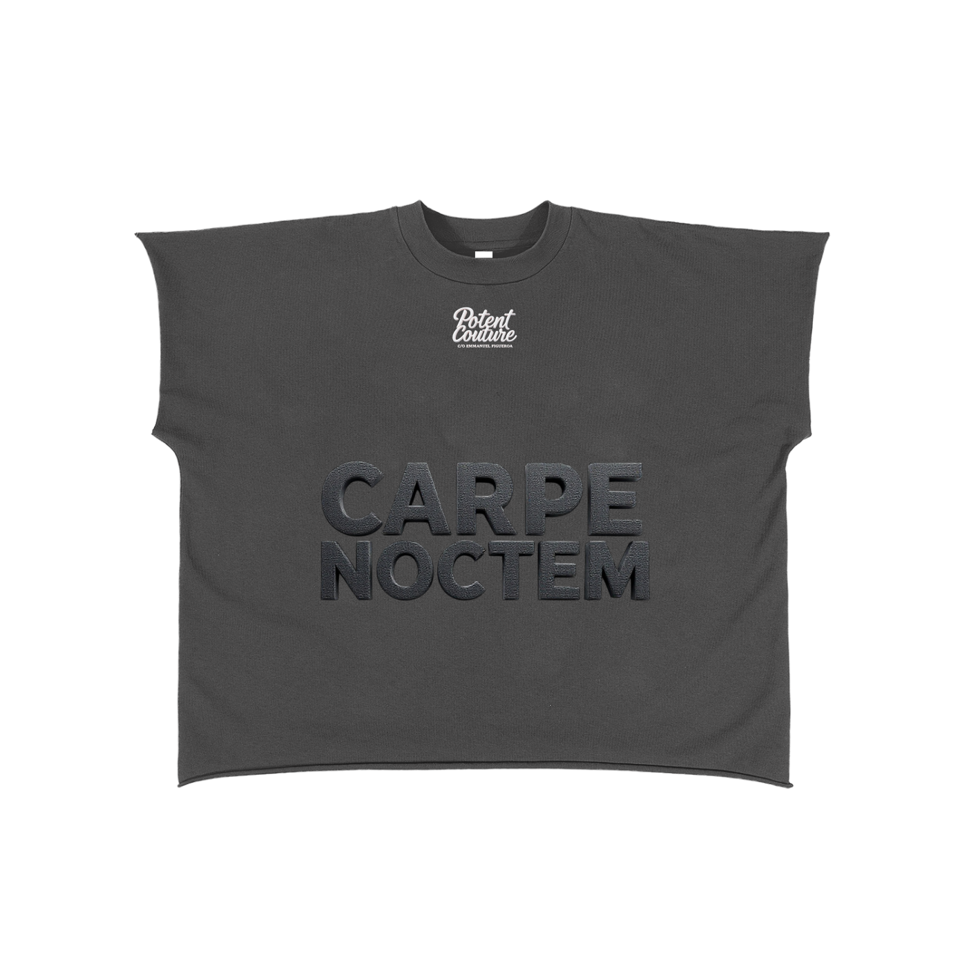 Raw Edge Boxy Non-Shrink T-Shirt