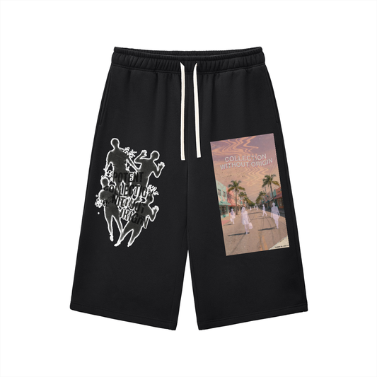 Relaxed Drawstring Three-quarter Sweatpants
