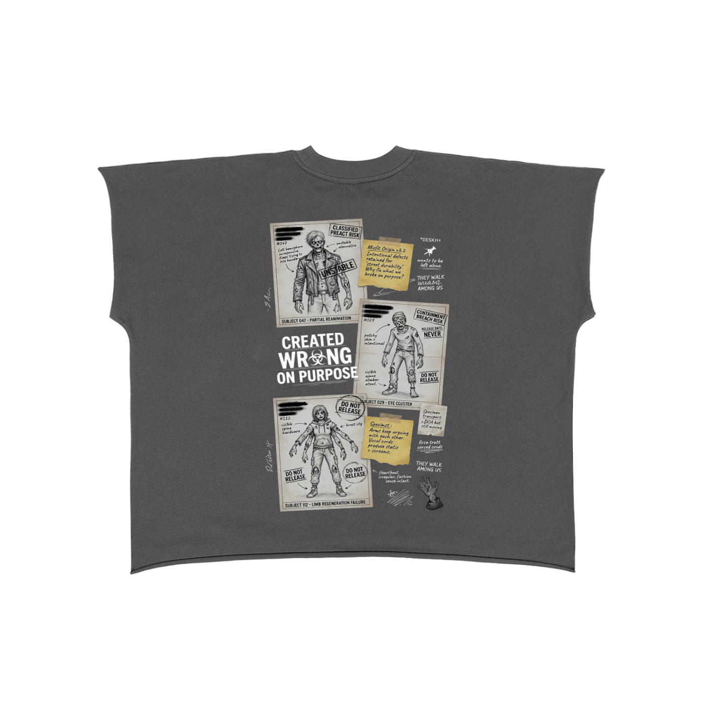 Raw Edge Boxy Non-Shrink T-Shirt