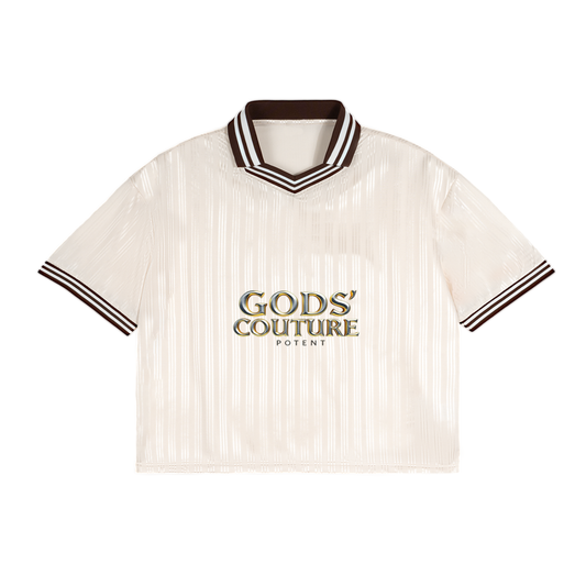 Contrast Stripes Polo Collar T-Shirt