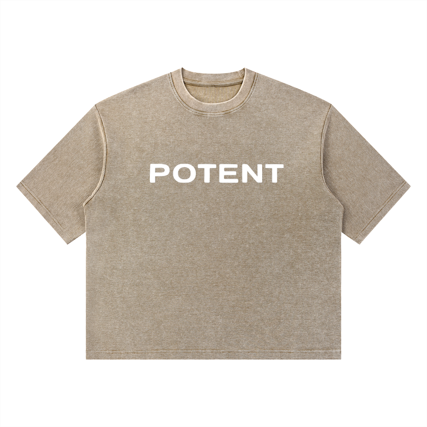 Unisex Mineral Wash Waffle Boxy T-Shirt