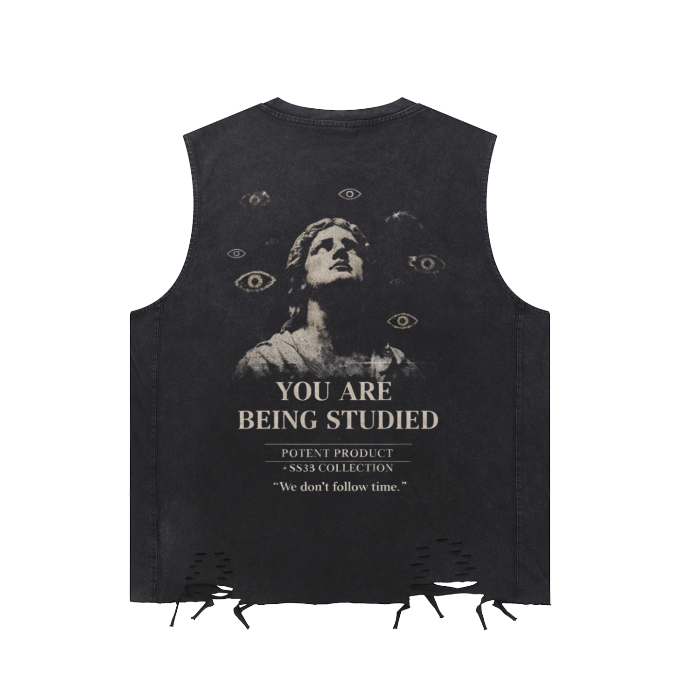 Snow Washed Raw-Hem Tank Top