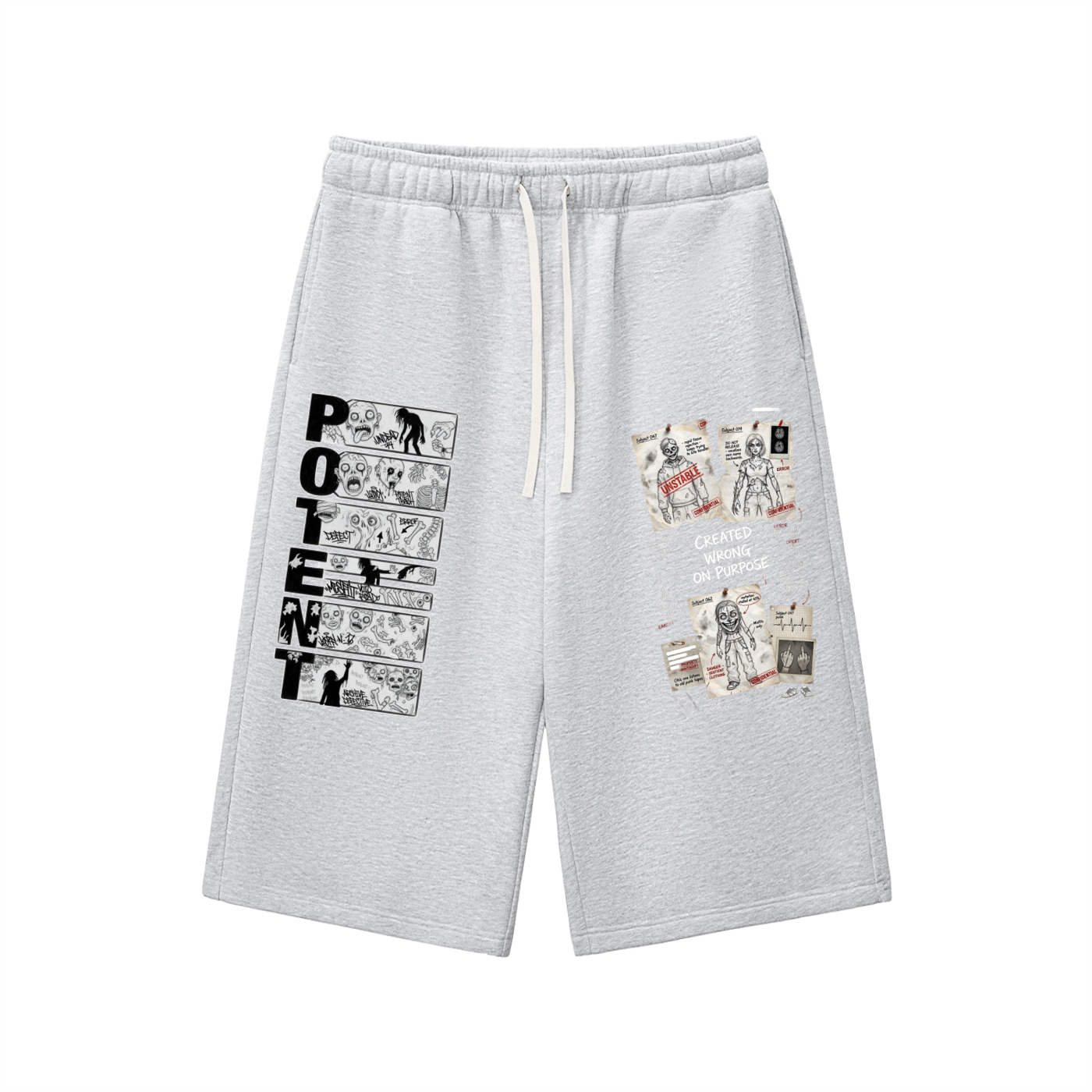 Relaxed Drawstring Three-quarter Sweatpants
