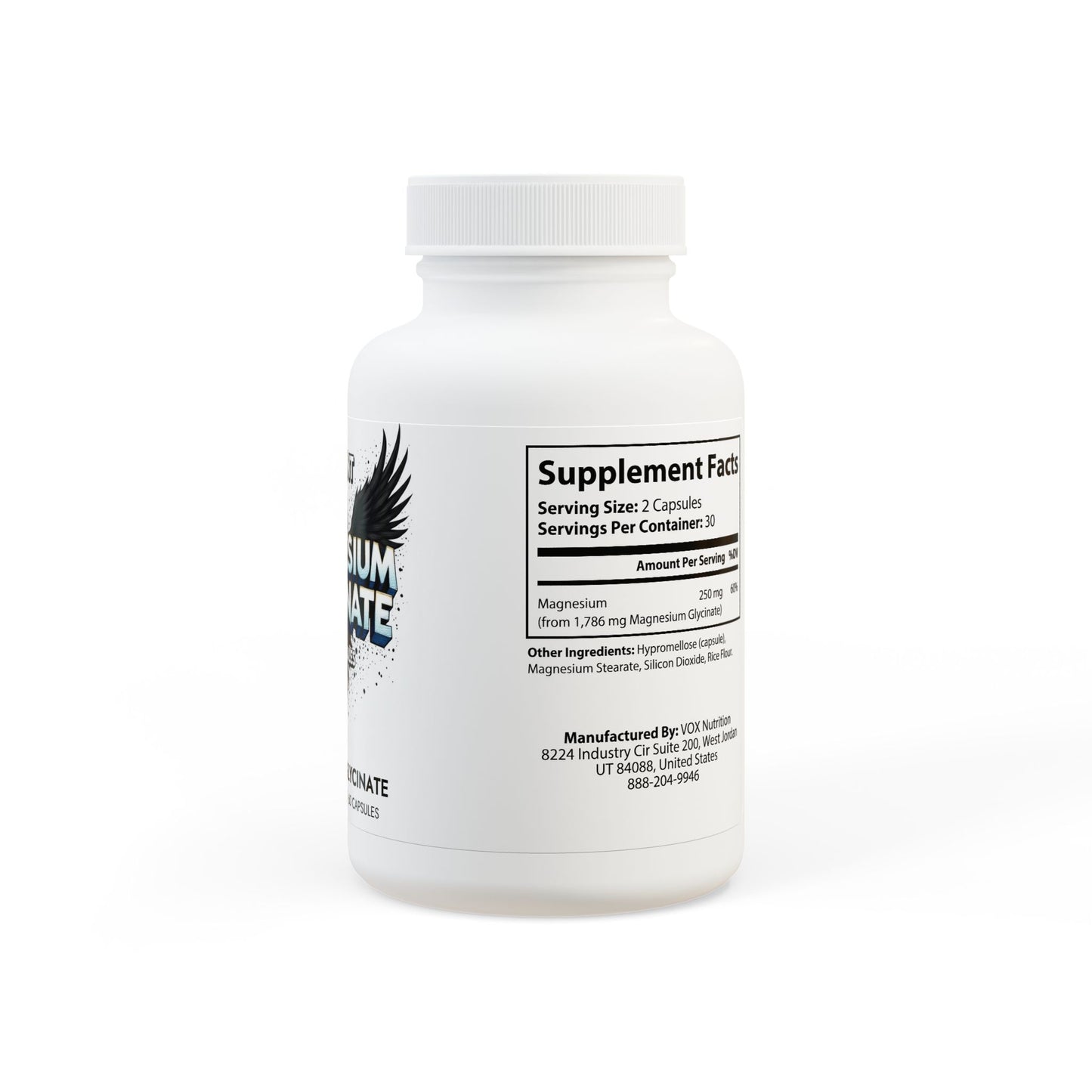 Magnesium Glycinate Supplement (60 Capsules)