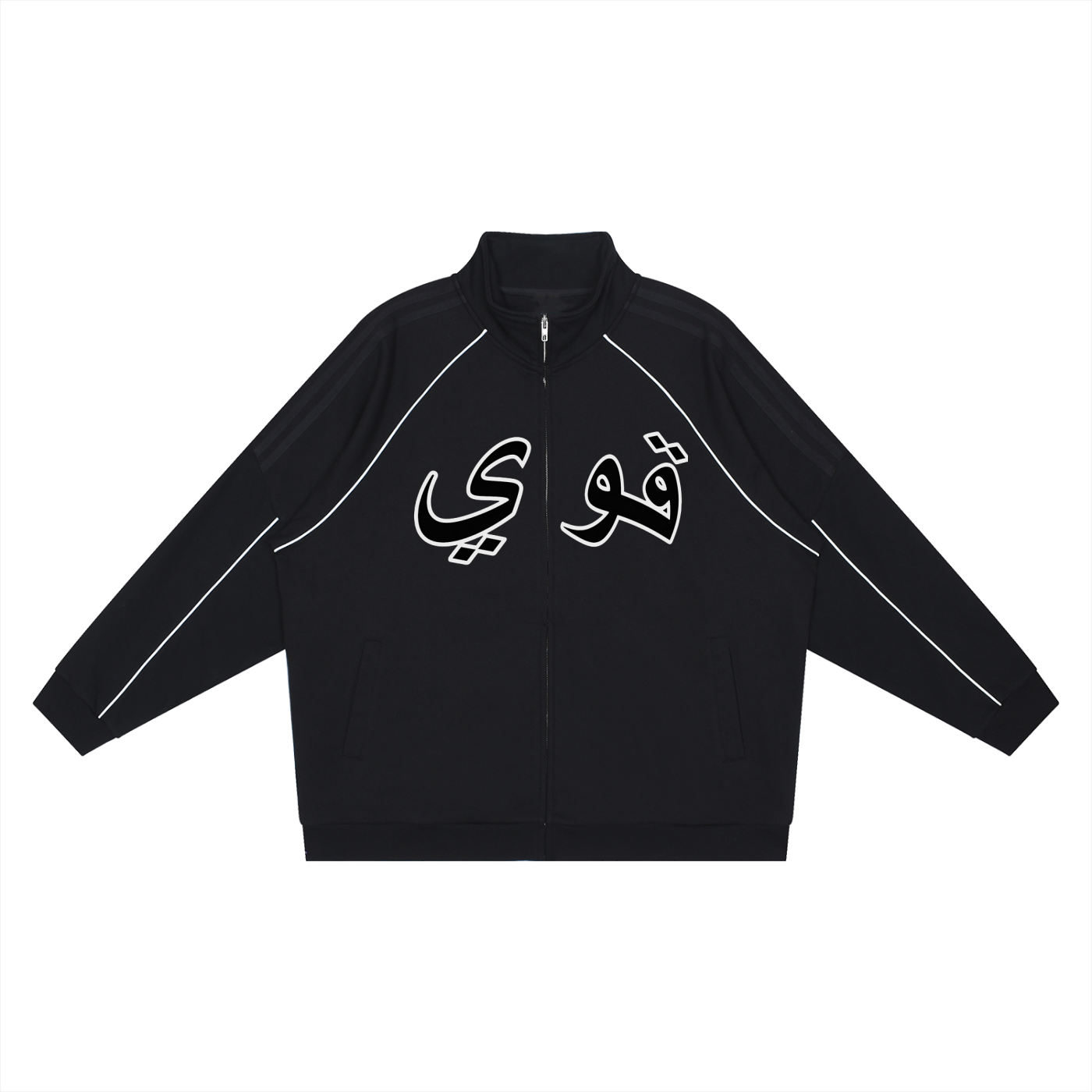 Reflection Striped Raglan Sleeve  Jacket