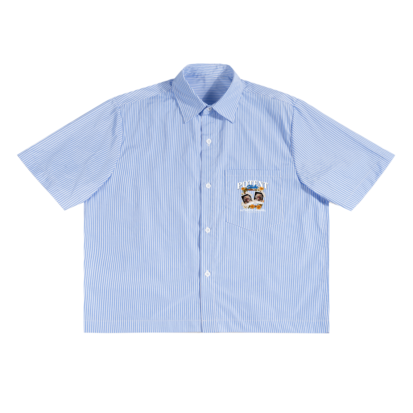 Oversized Vertical Stripe Boxy Shirt