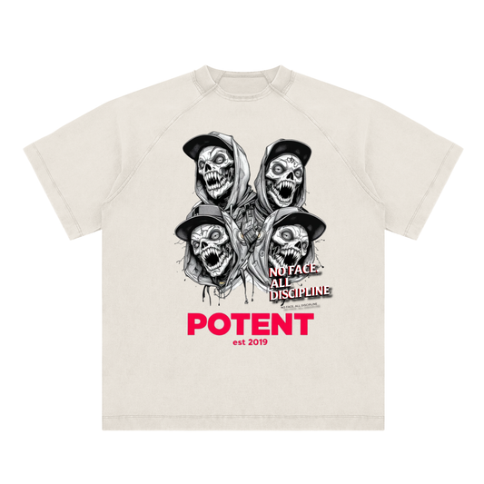 Vintage Washed Raglan Cotton T-Shirt