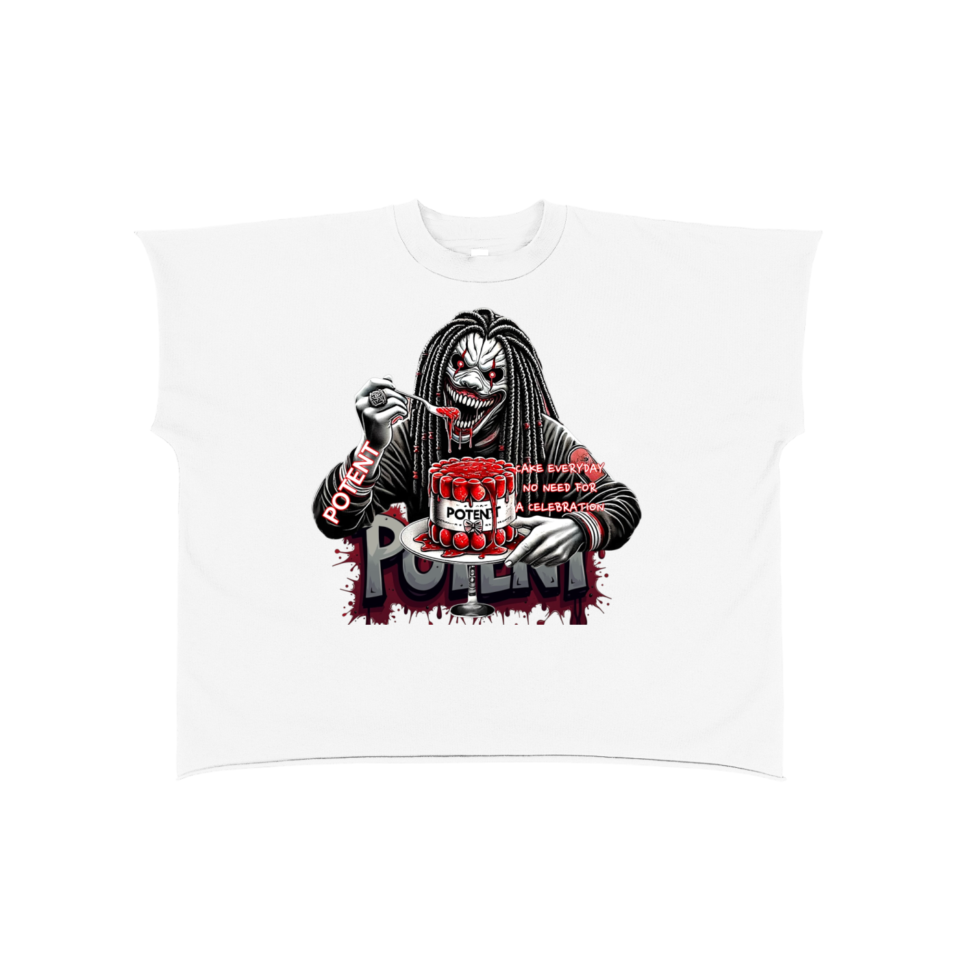 Raw Edge Boxy Non-Shrink T-Shirt