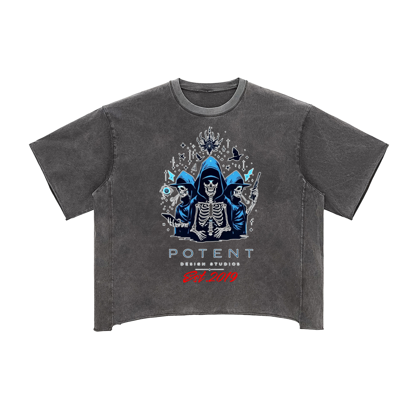 Raw Edge Snow Washed Boxy T-Shirt