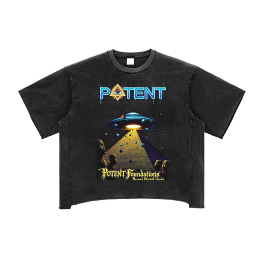 Raw Edge Snow Washed Boxy T-Shirt