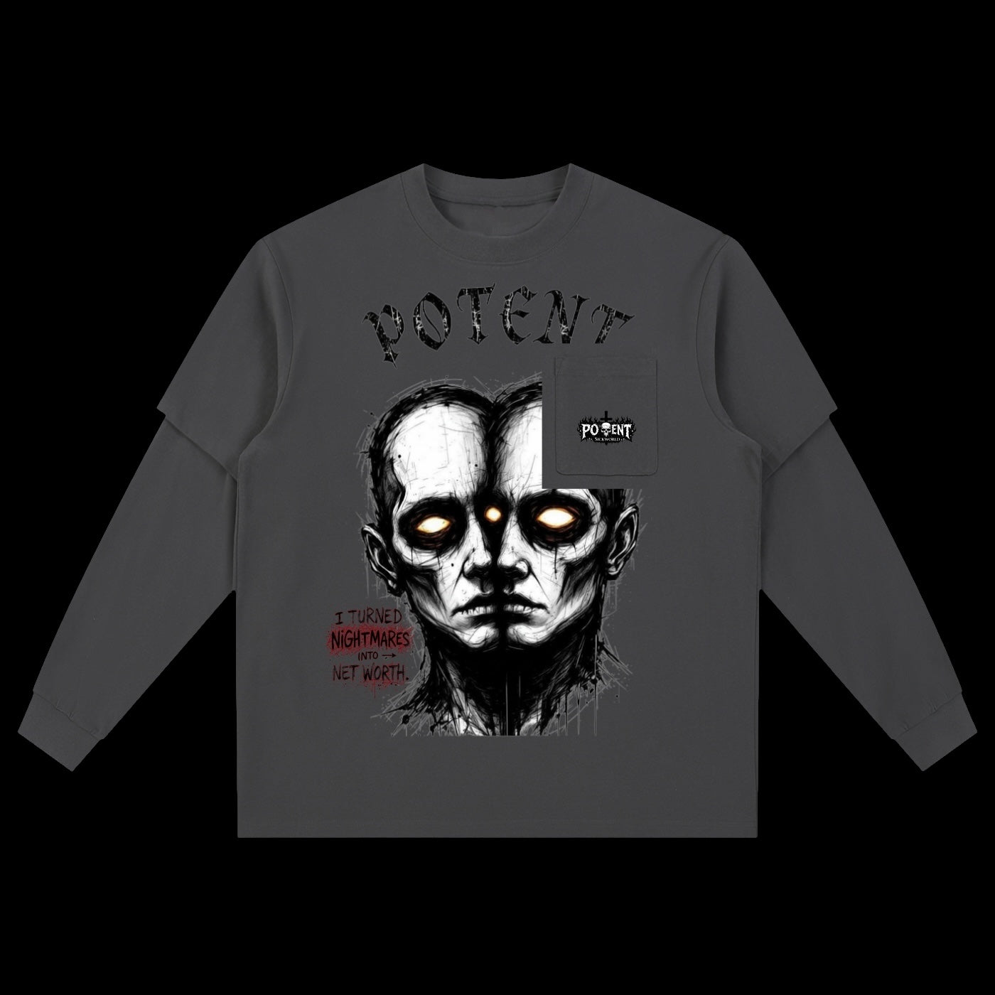 Layered Long Sleeve Oversized Tee