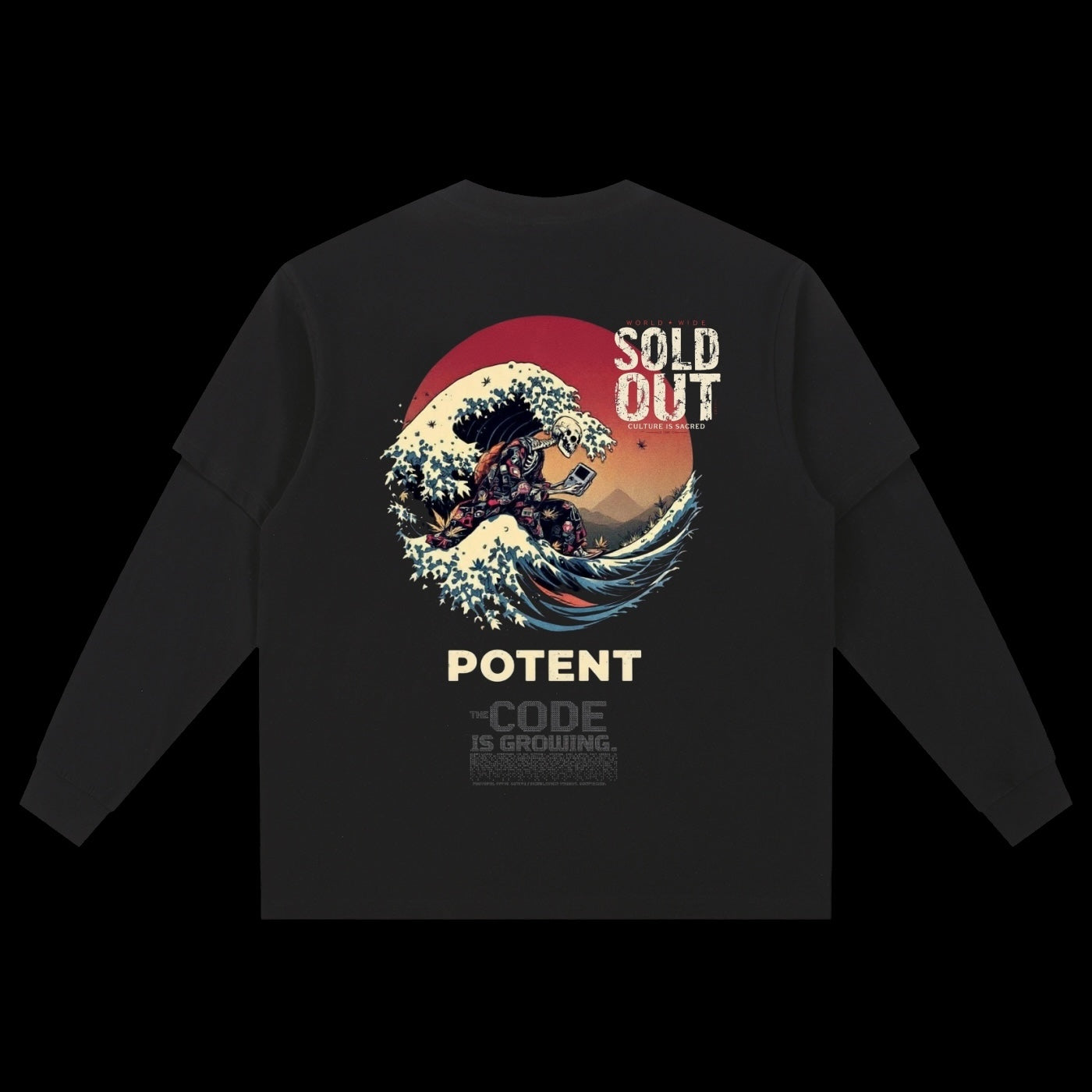 Layered Long Sleeve Oversized Tee