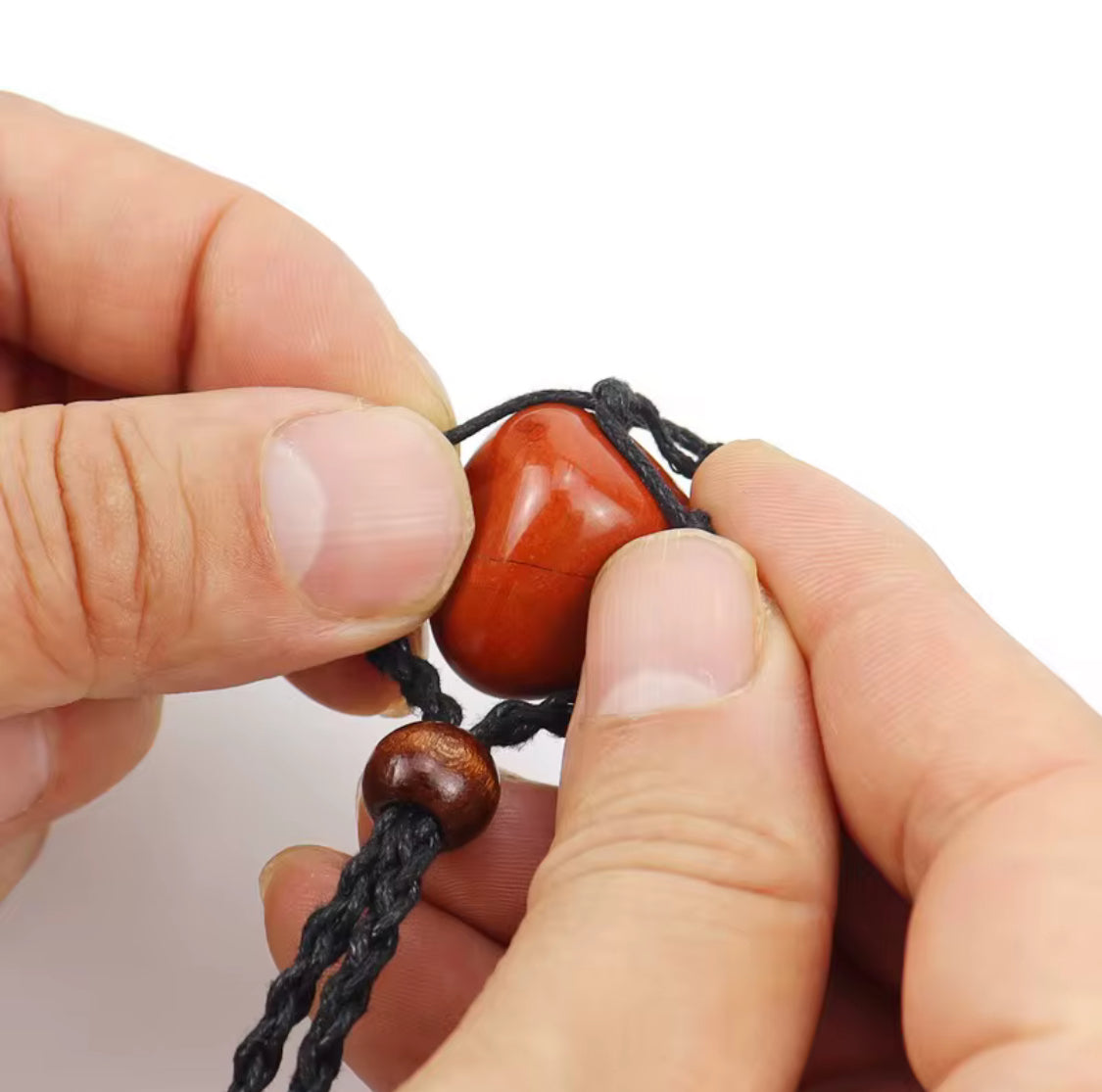 POTENT Adjustable Boho Braided Necklace with Removable Crystal Holder