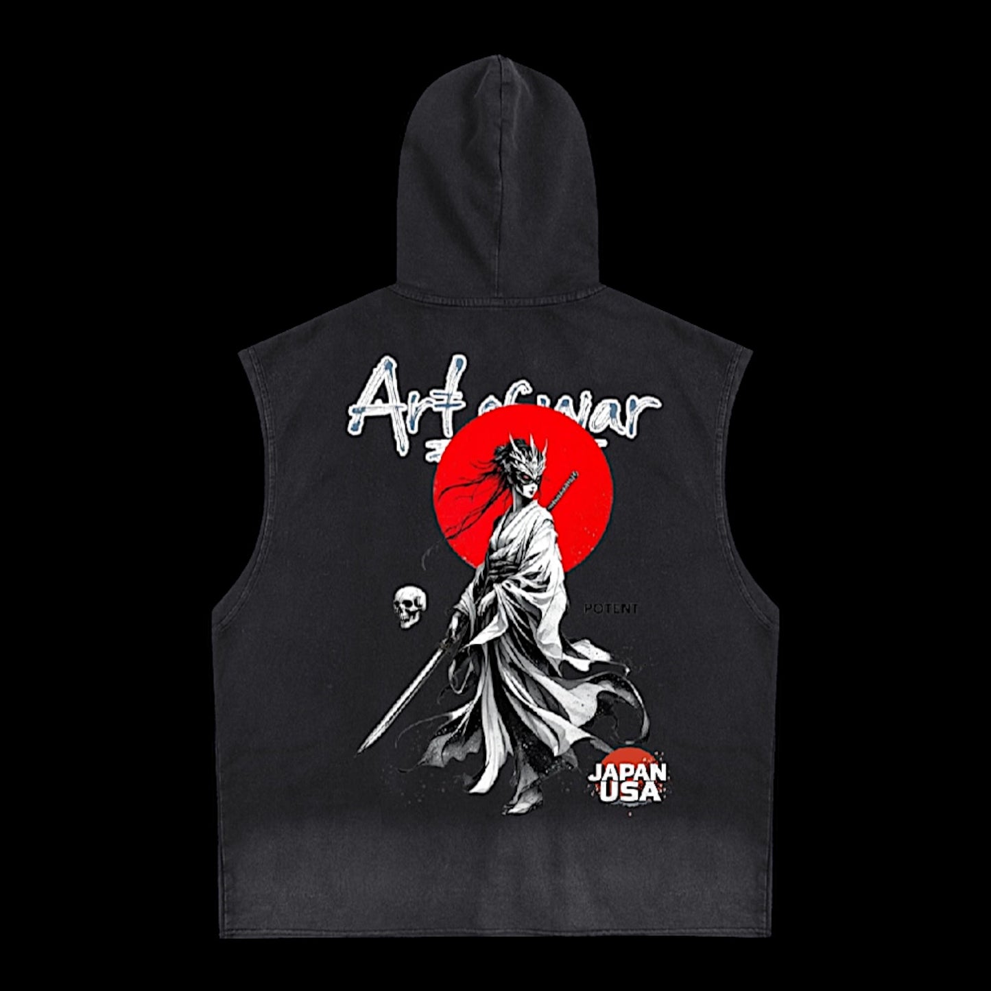 Vintage Washed Zip-Up Hooded Tank Top