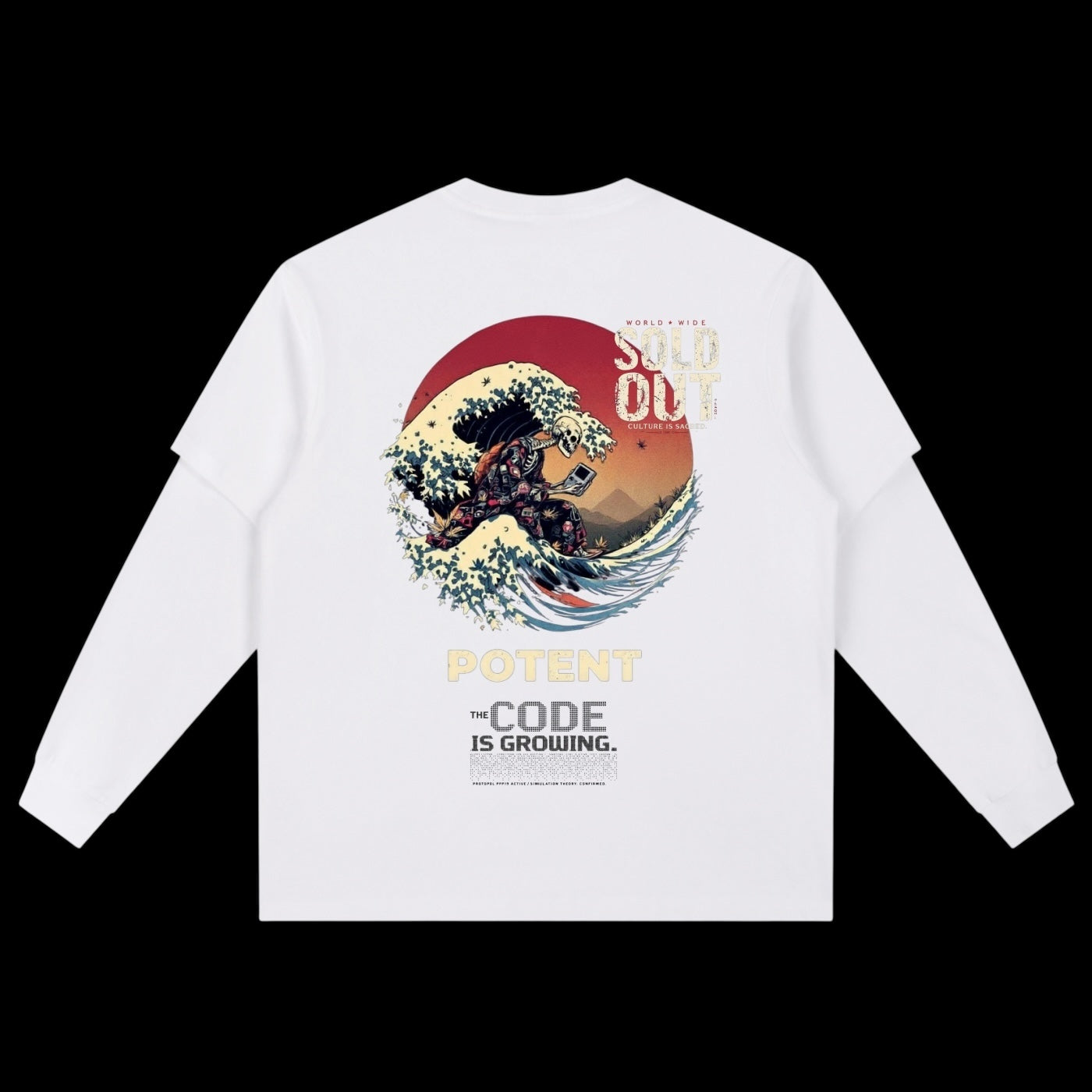 Layered Long Sleeve Oversized Tee