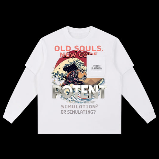 Layered Long Sleeve Oversized Tee