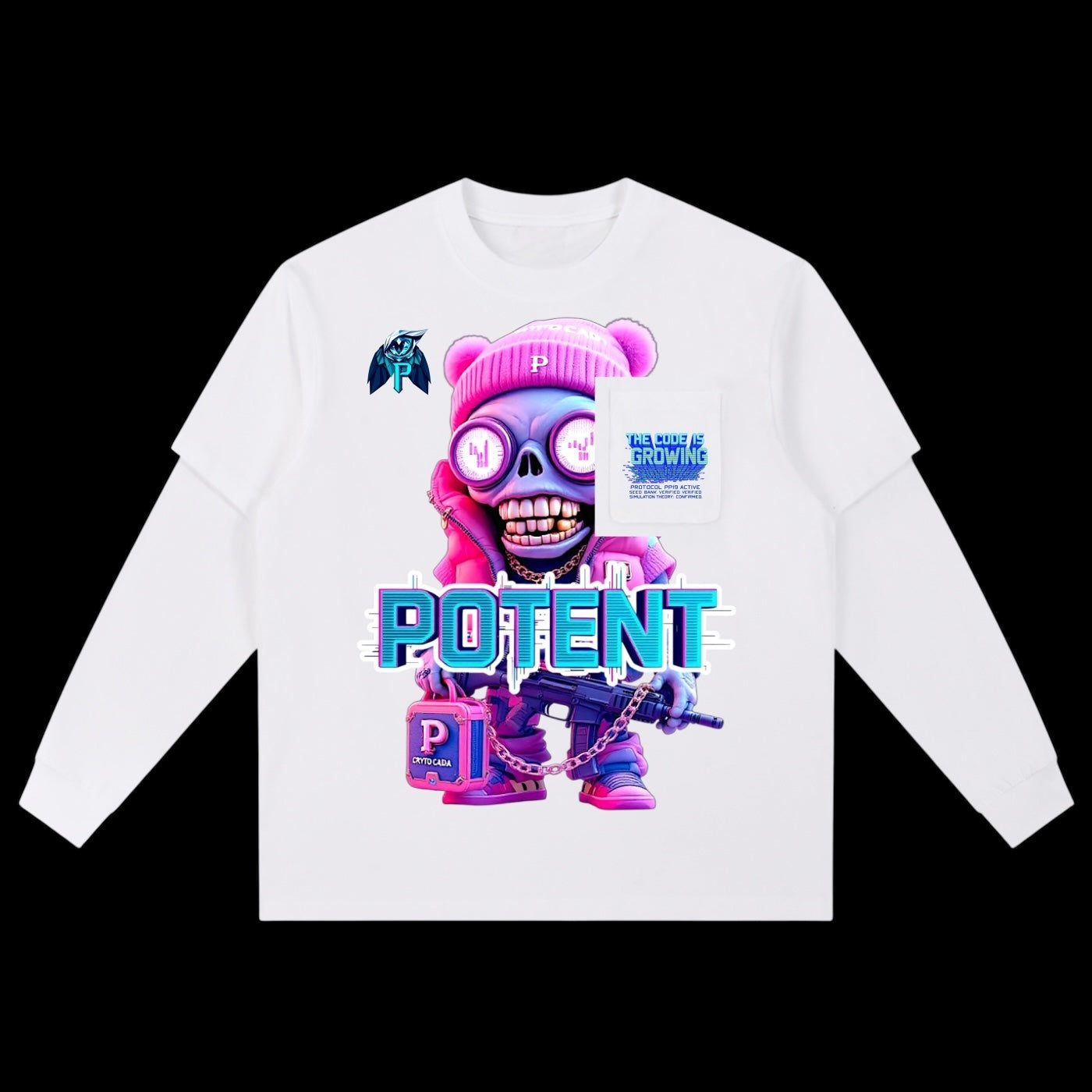 Layered Long Sleeve Oversized Tee