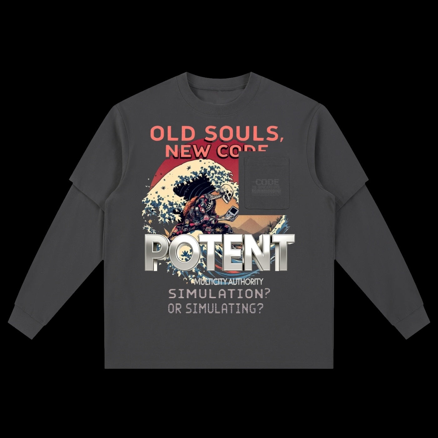 Layered Long Sleeve Oversized Tee