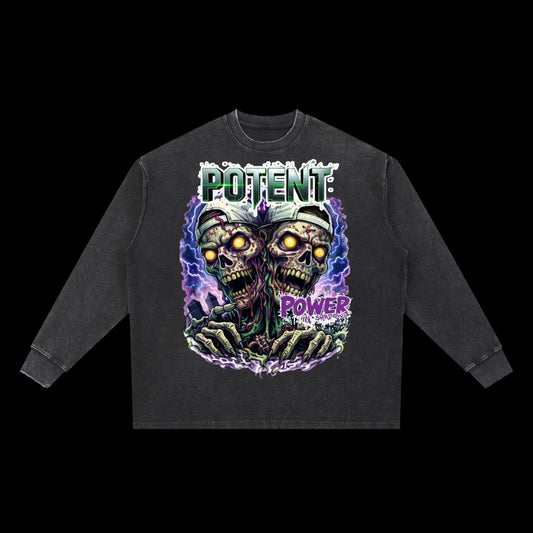 Mineral Wash Waffle Oversized T-Shirt