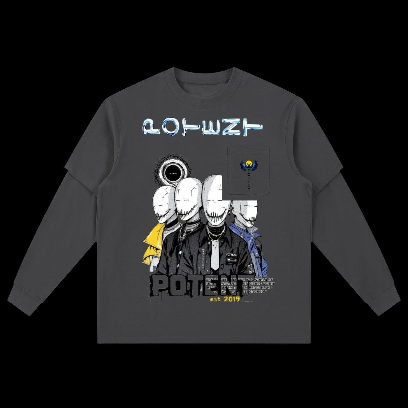 Layered Long Sleeve Oversized Tee