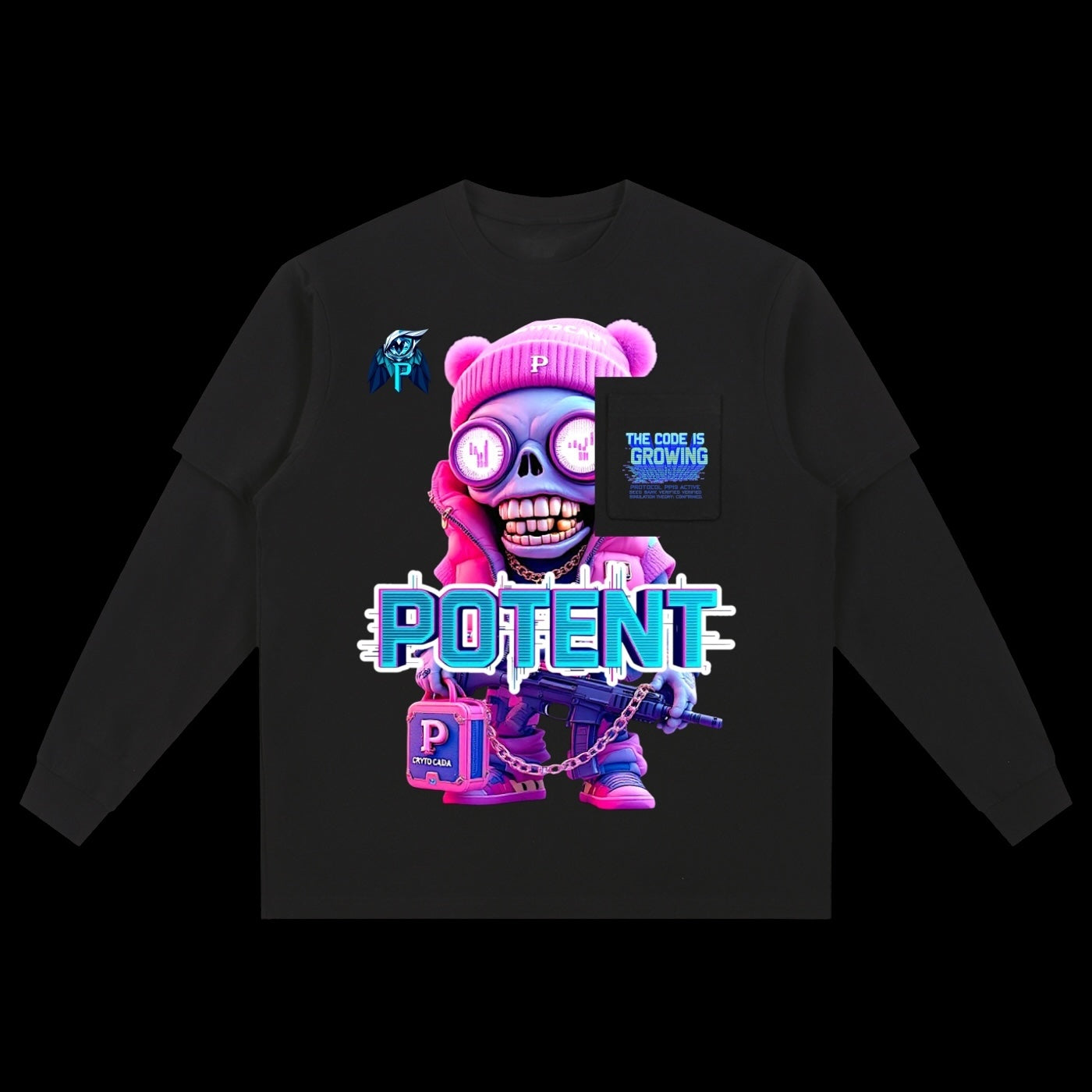 Layered Long Sleeve Oversized Tee