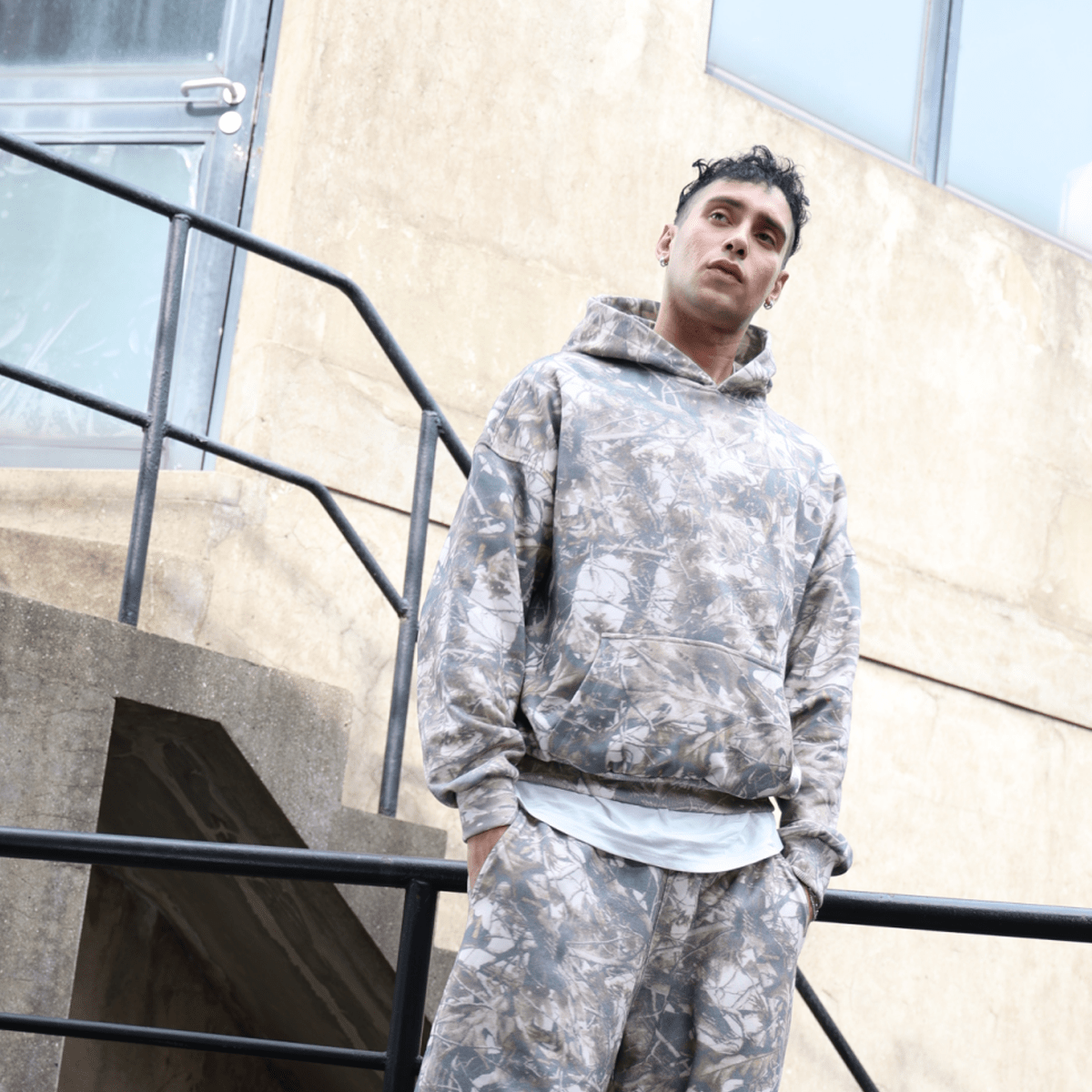 Unisex Heavyweight 100% Cotton French Terry Camo Hoodie (400GSM)