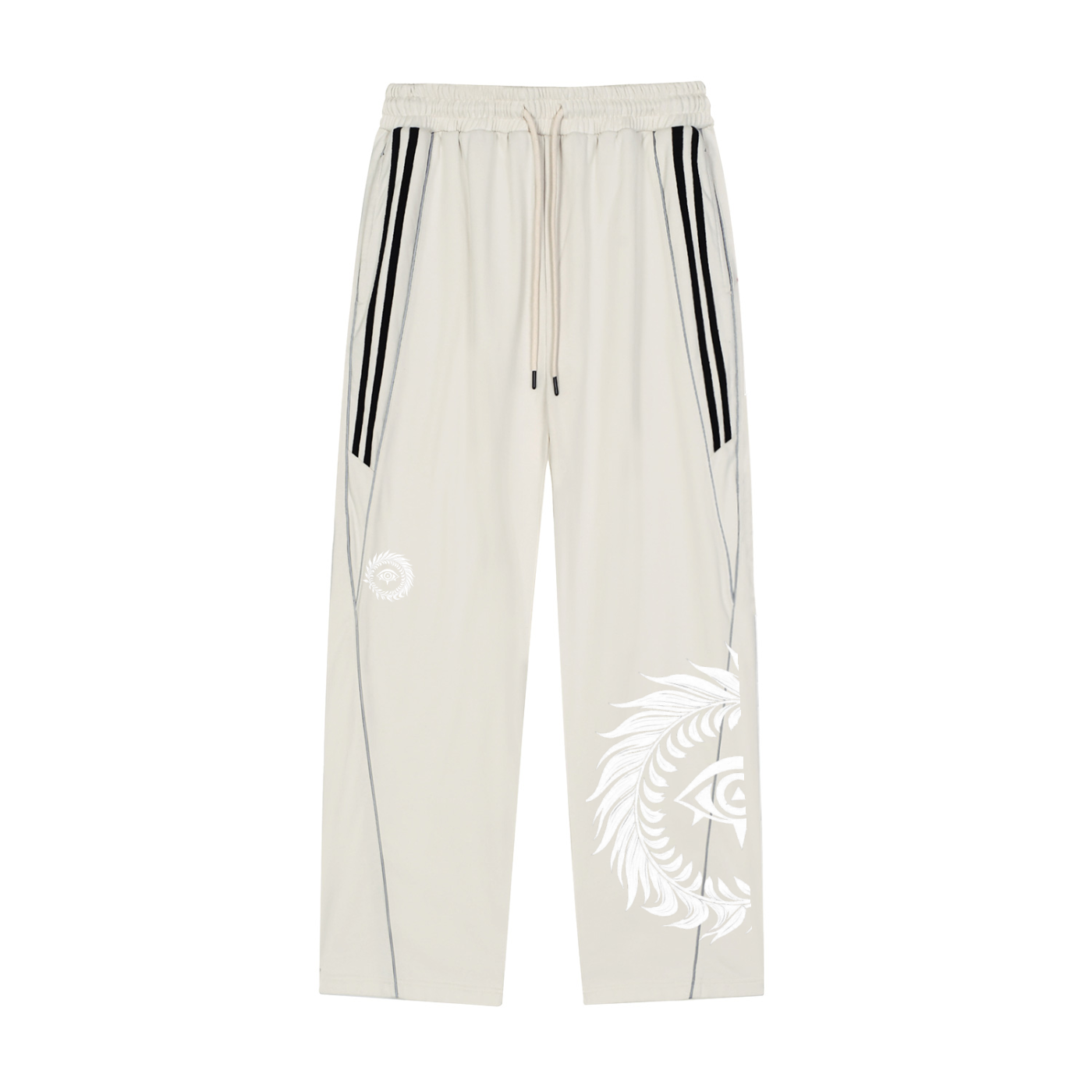 Reflection Striped Straight-Leg Sweatpants