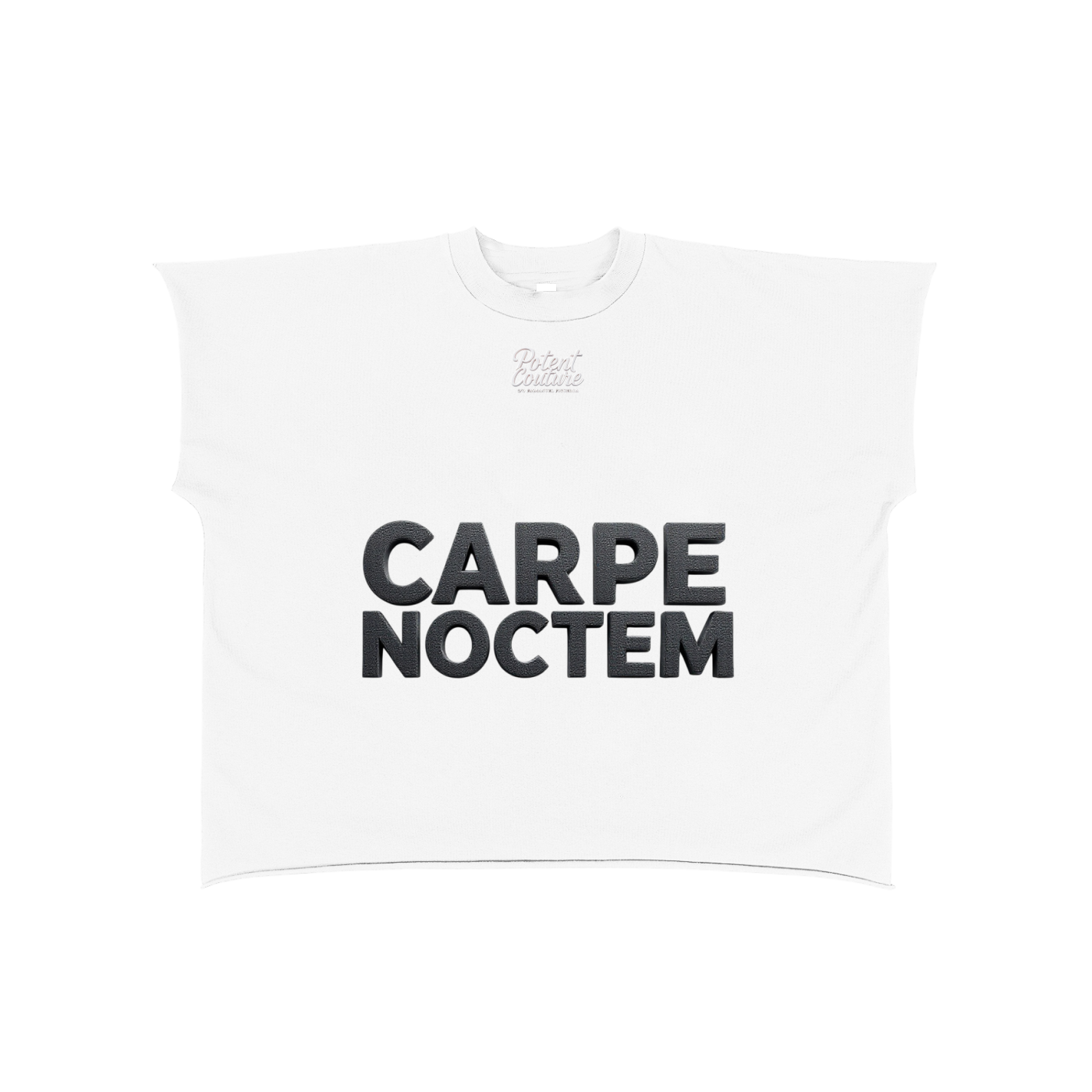 Raw Edge Boxy Non-Shrink T-Shirt