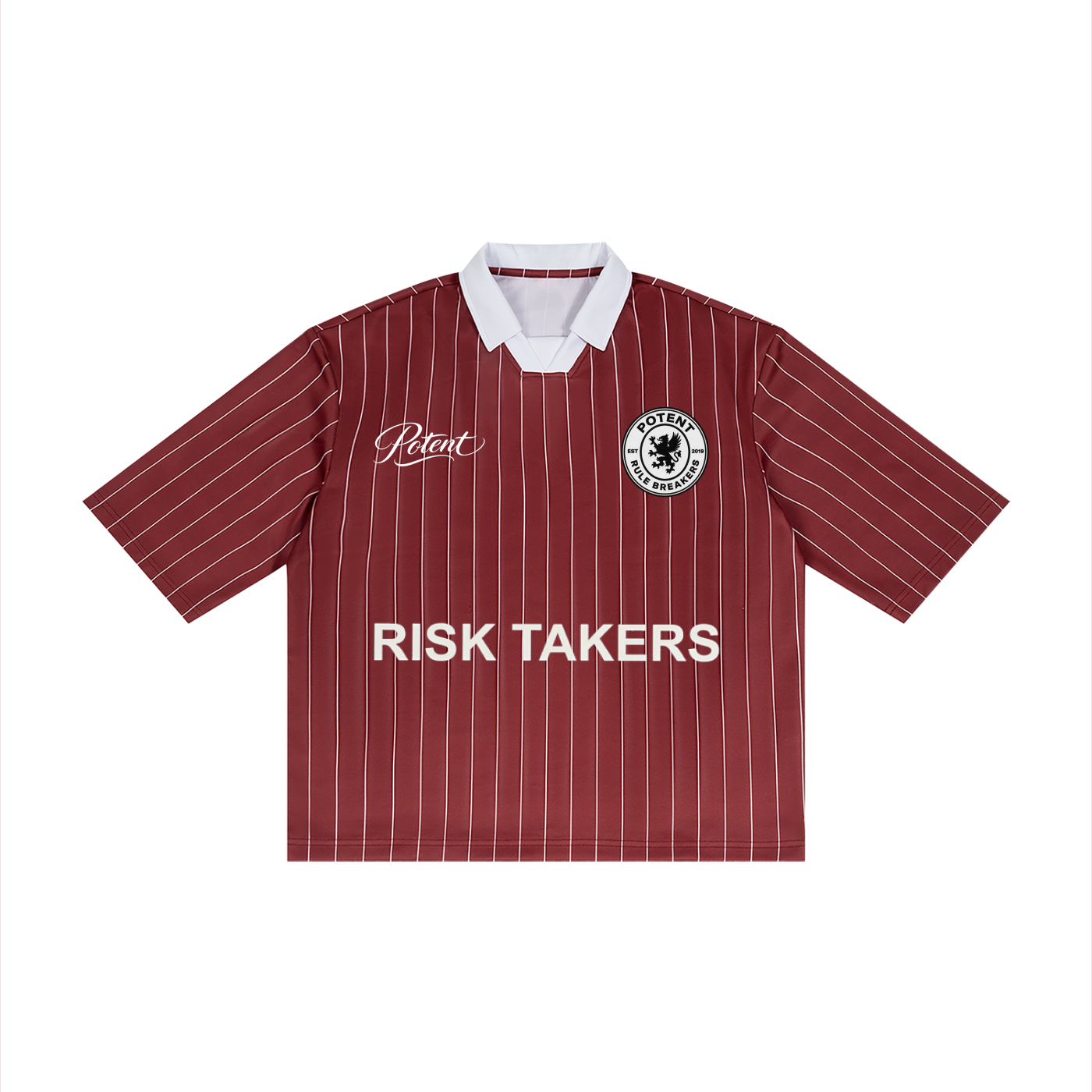 Unisex Pinstripe Collared Soccer Jersey