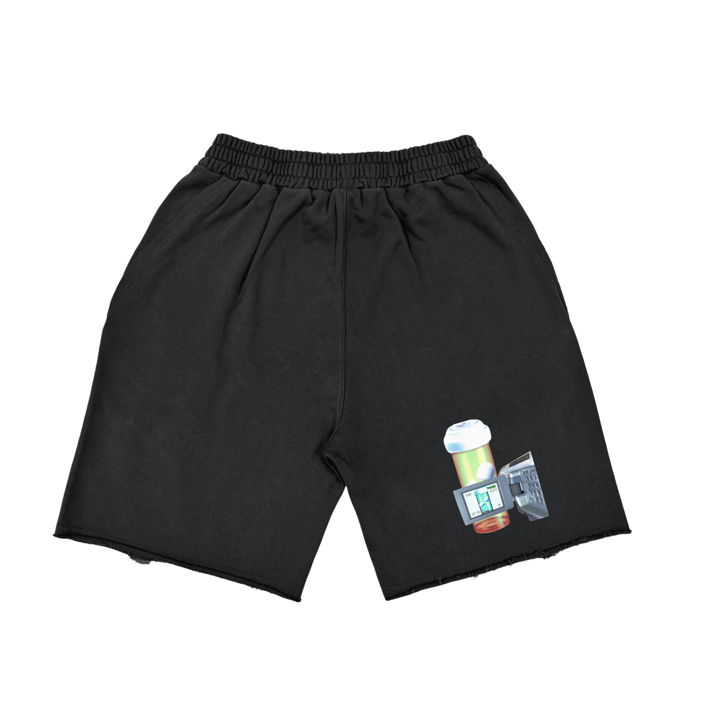Vintage Washed Tiger Stripes Short Pants
