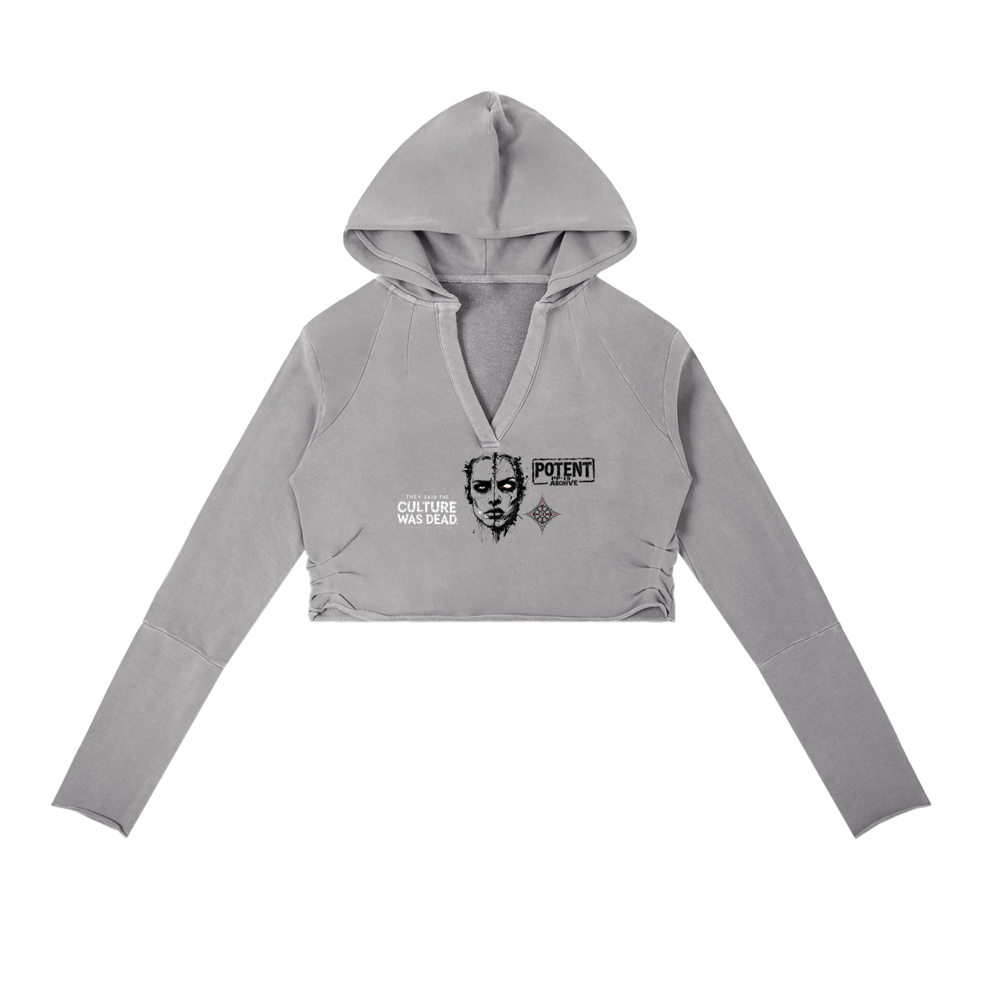 Vintage Washed Raw Edge Hoodie