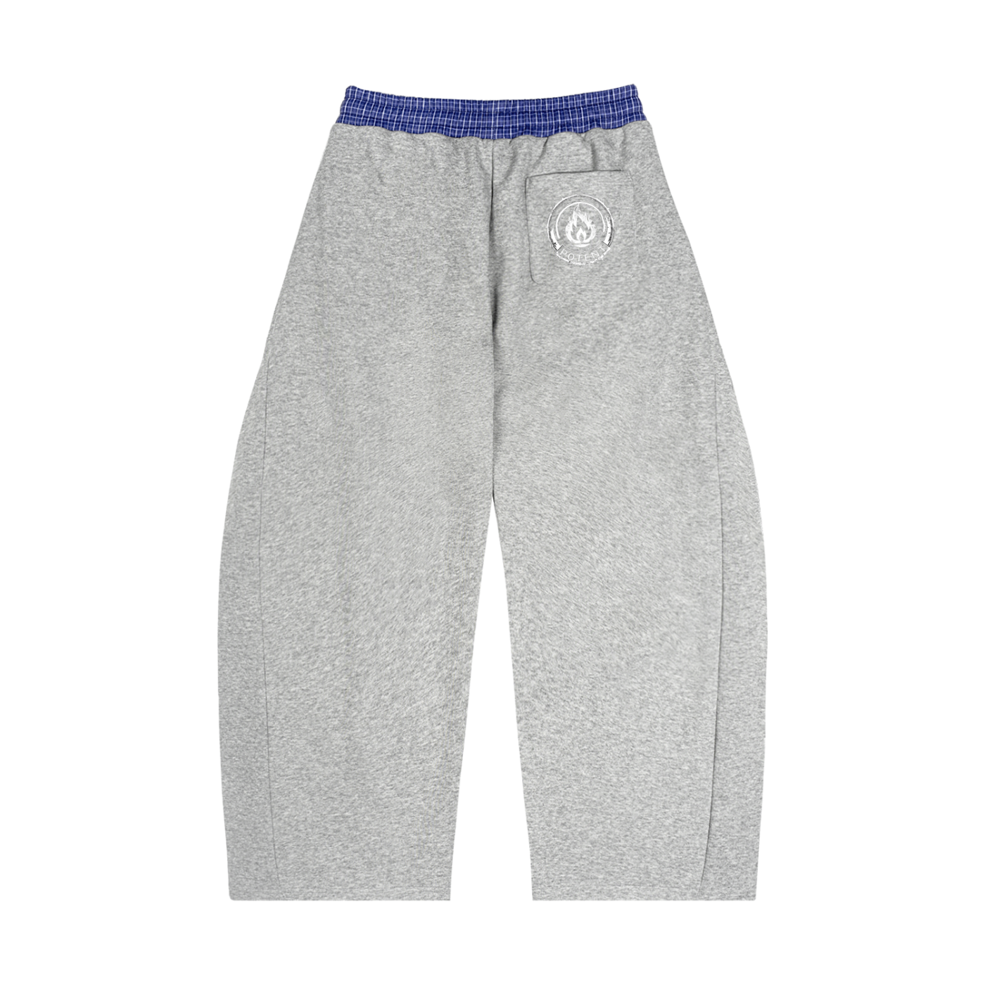 Plaid Waistband Barrel Sweatpants