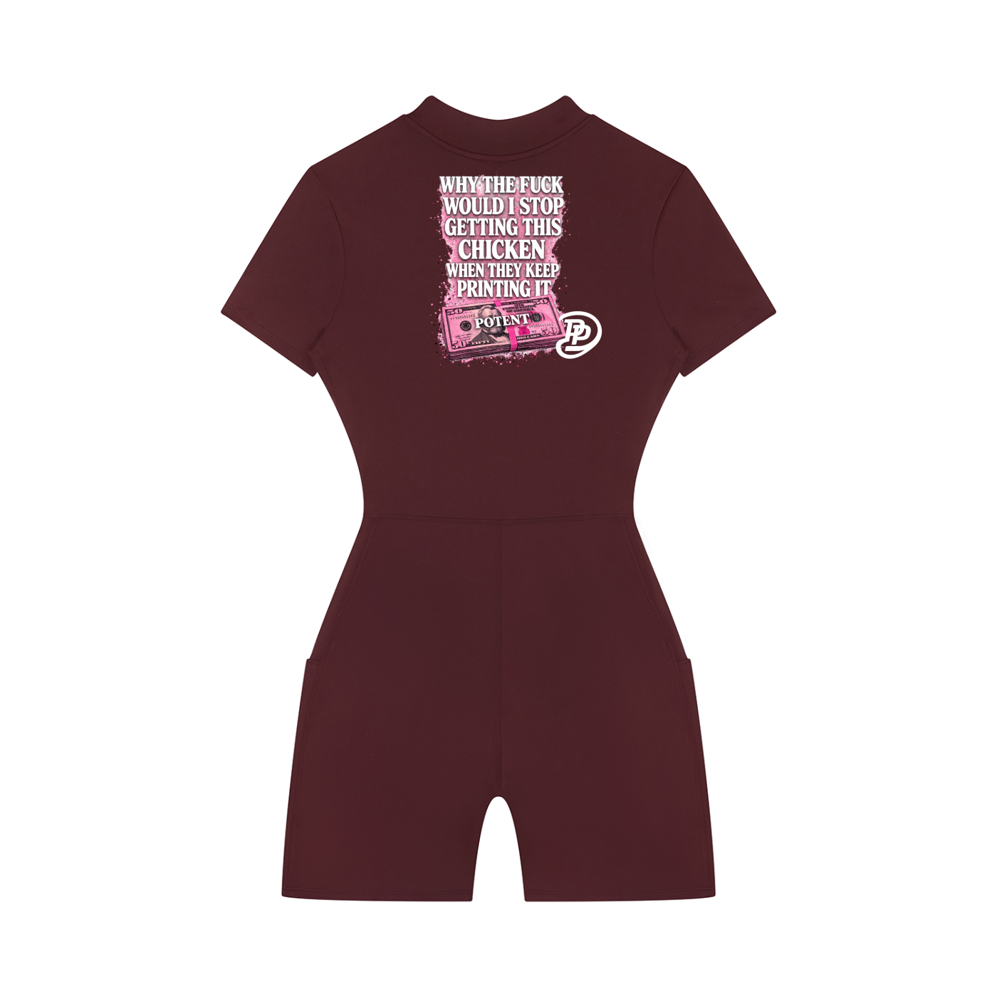 Women's Quarter-Zip Short Sleeve Romper