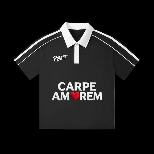 Contrast Collar Short-Sleeve Polo Shirt