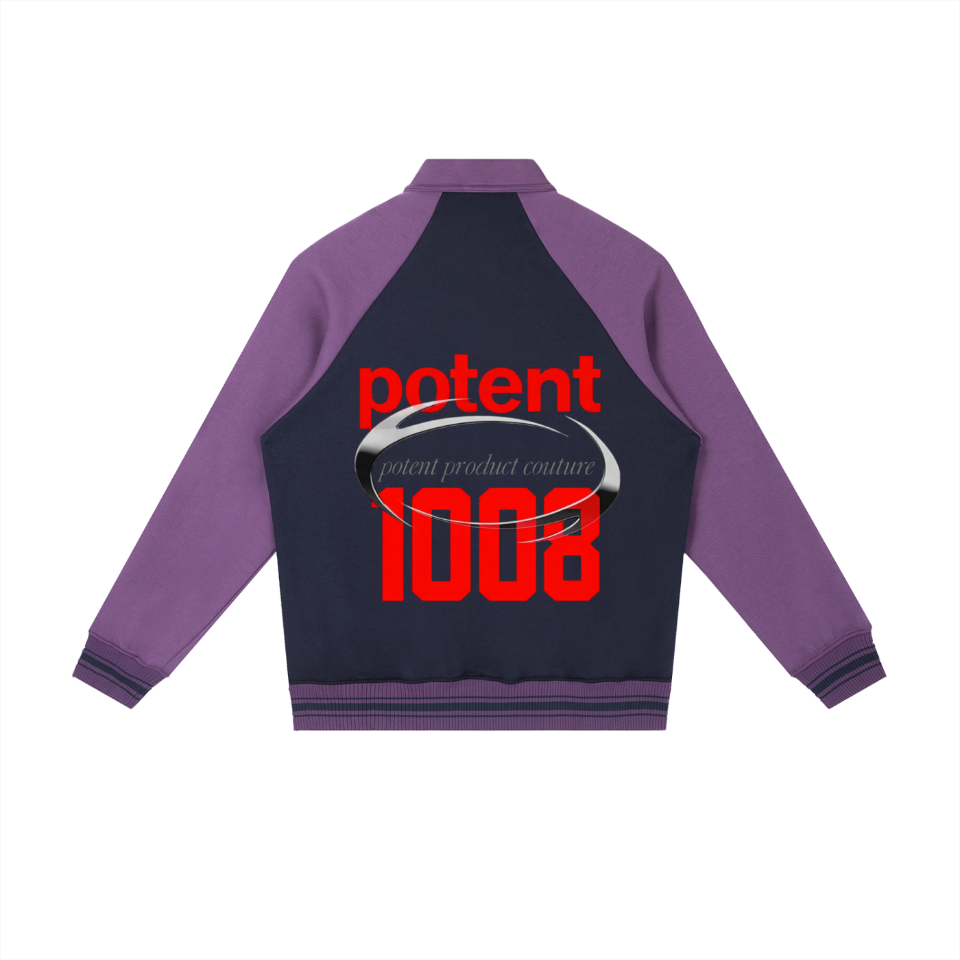 Contrast Raglan Sleeve Baseball Jacket