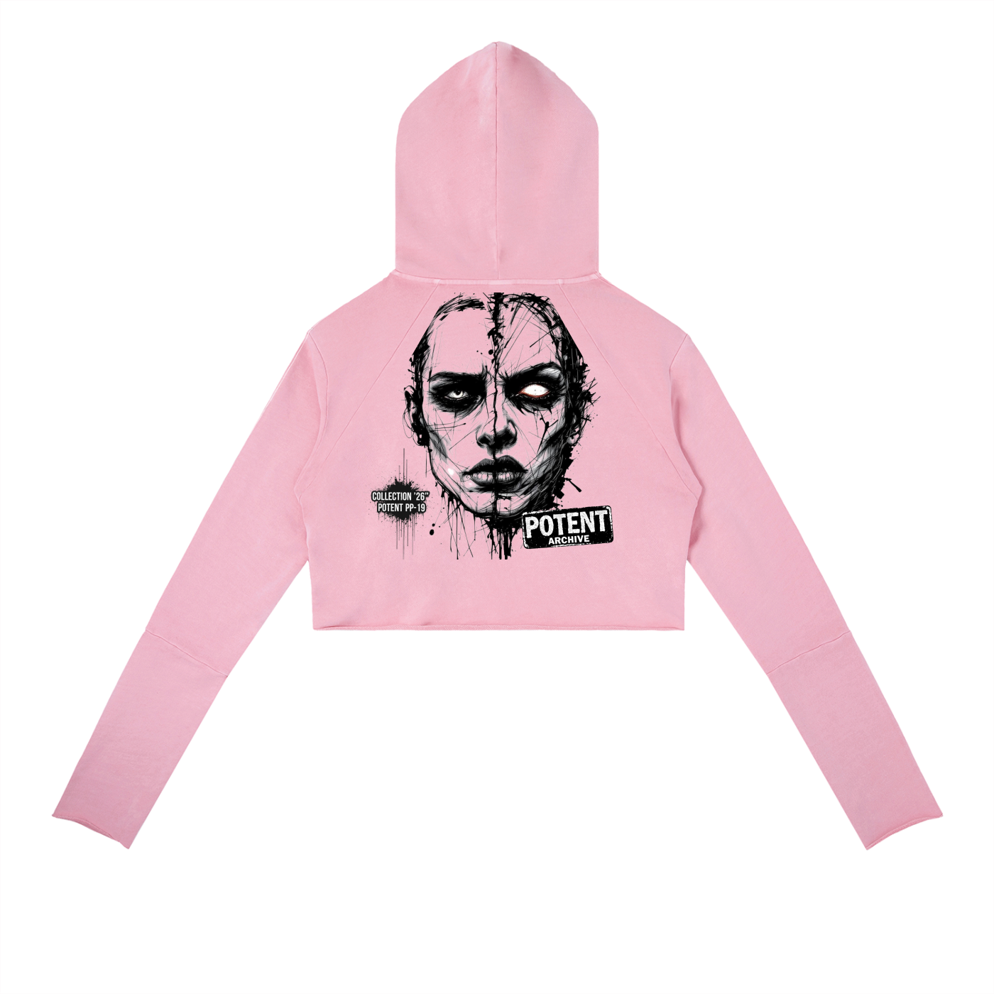 Vintage Washed Raw Edge Hoodie