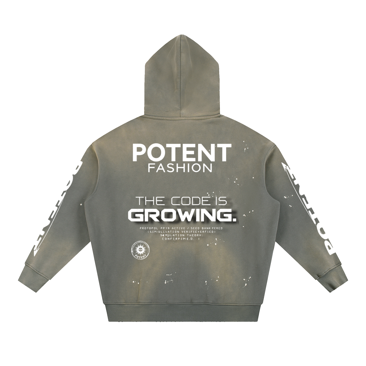 Vintage Washed Frayed Fleece Hoodie 360 GSM