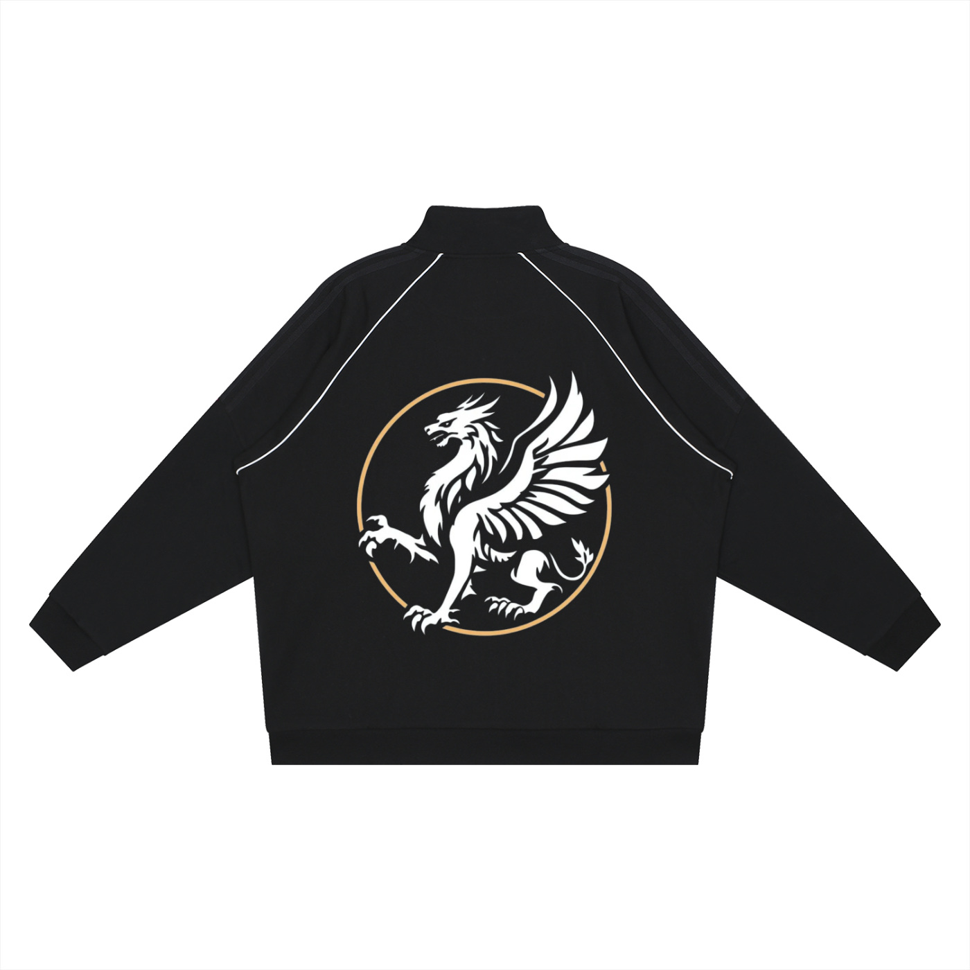 Reflection Striped Raglan Sleeve  Jacket