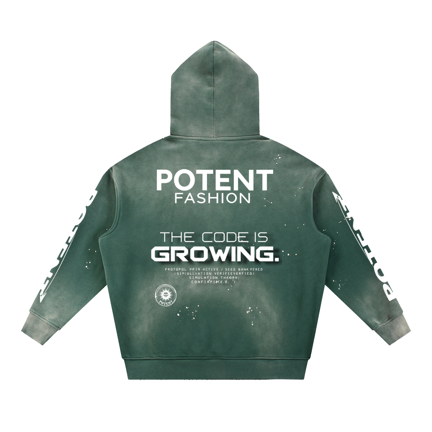 Vintage Washed Frayed Fleece Hoodie 360 GSM