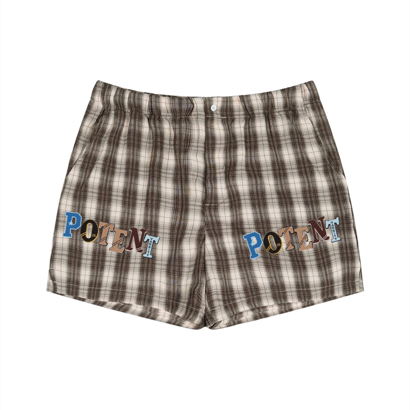 Unisex Plaid Shorts