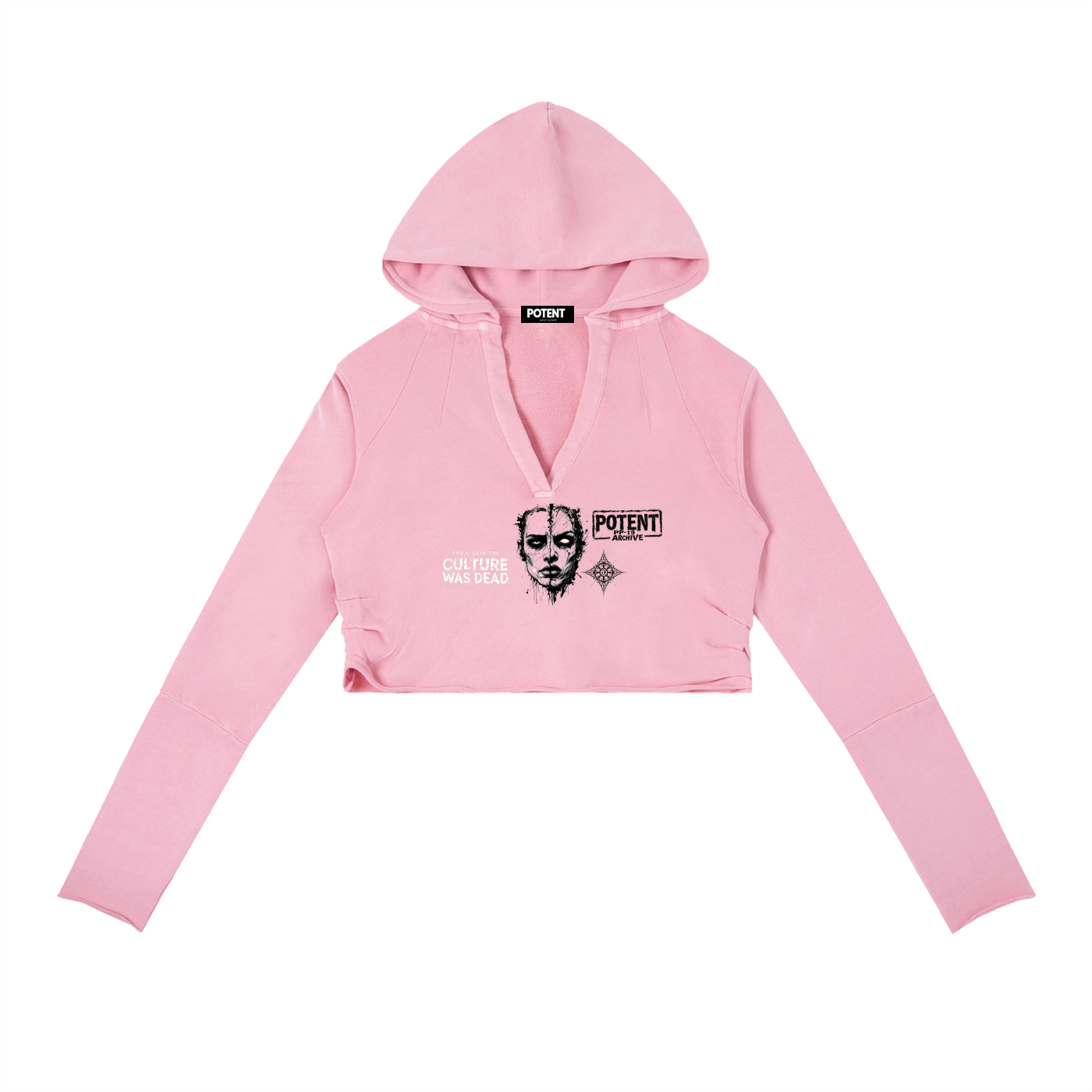 Vintage Washed Raw Edge Hoodie