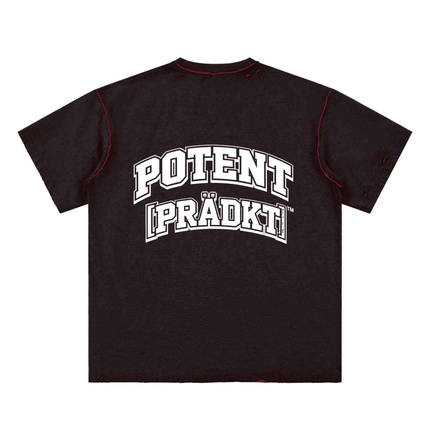 Hand-frayed Reversible T-shirt