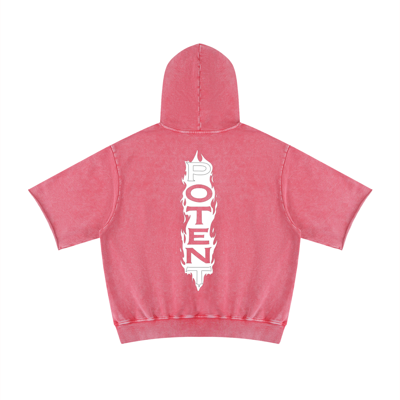 Unisex Mineral Wash Short Sleeve Hoodie