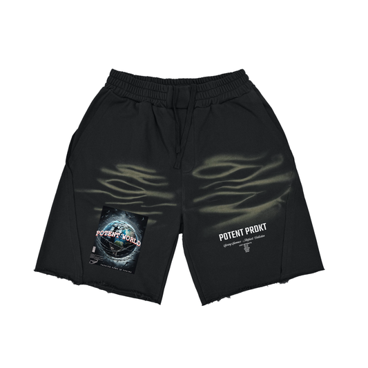 Vintage Washed Tiger Stripes Short Pants