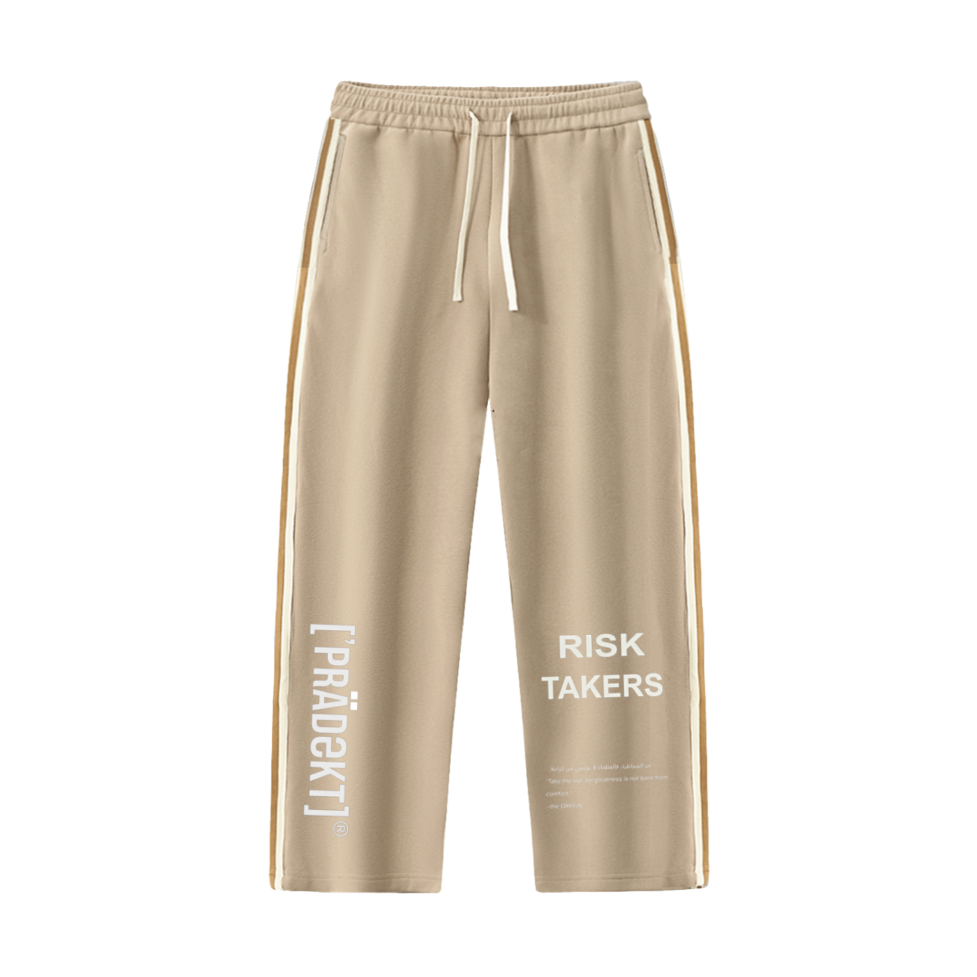Contrast Side-Stripe Straight-Leg  Pants