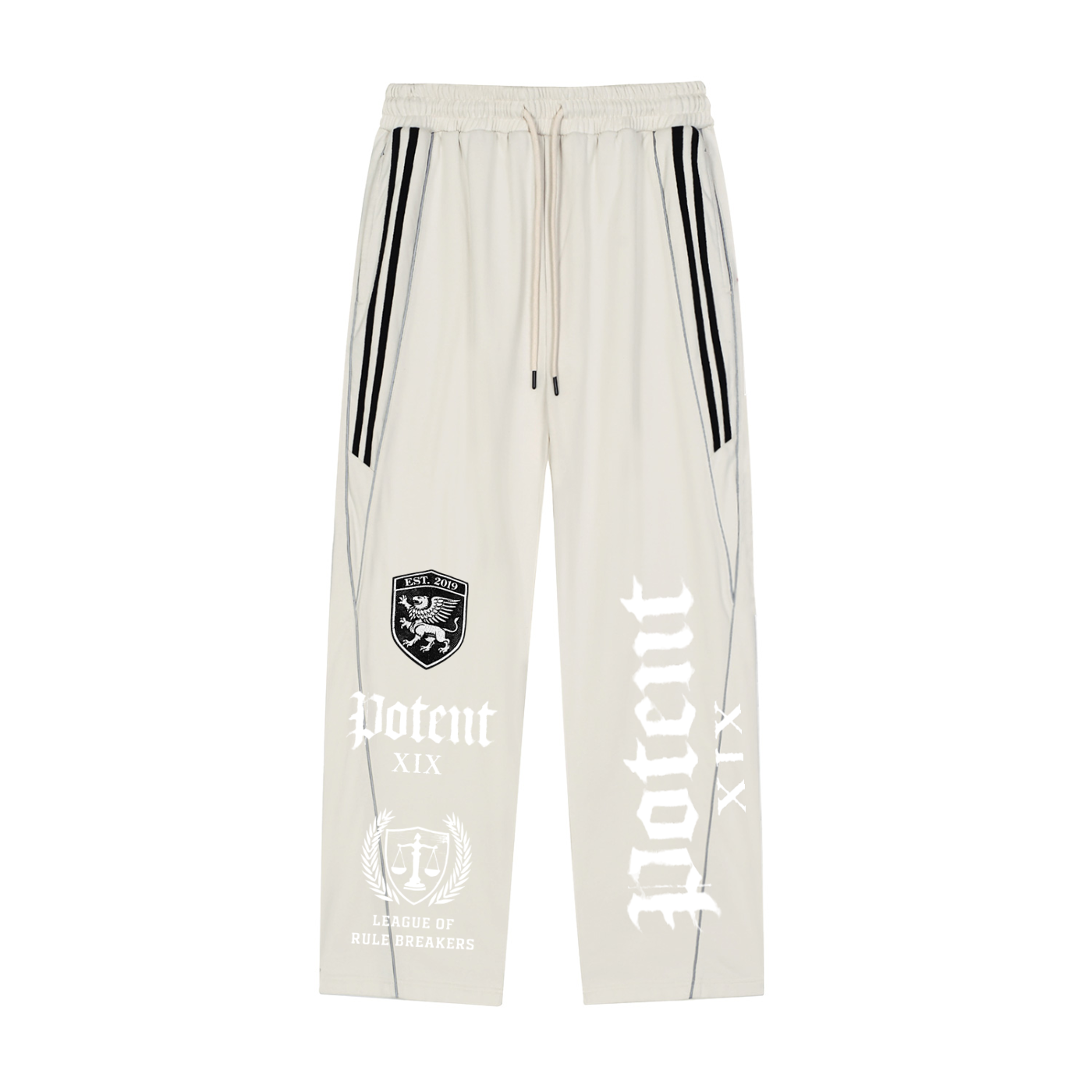 Reflection Striped Straight-Leg Sweatpants