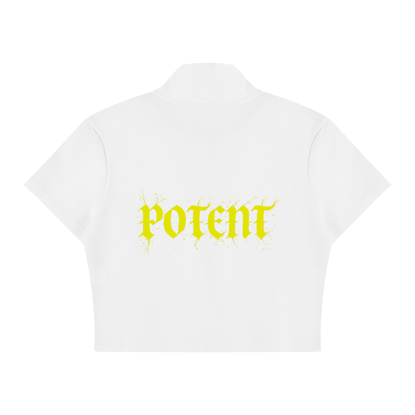 Women's Cropped Full Zip Short Sleeve T-Shirt