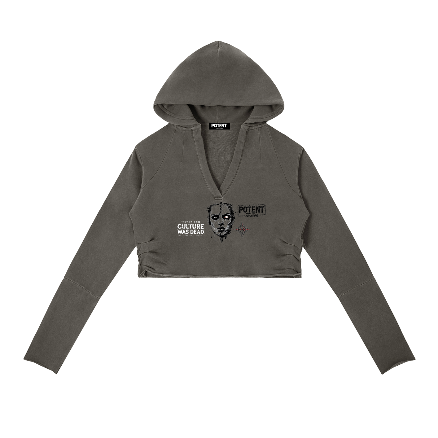 Vintage Washed Raw Edge Hoodie