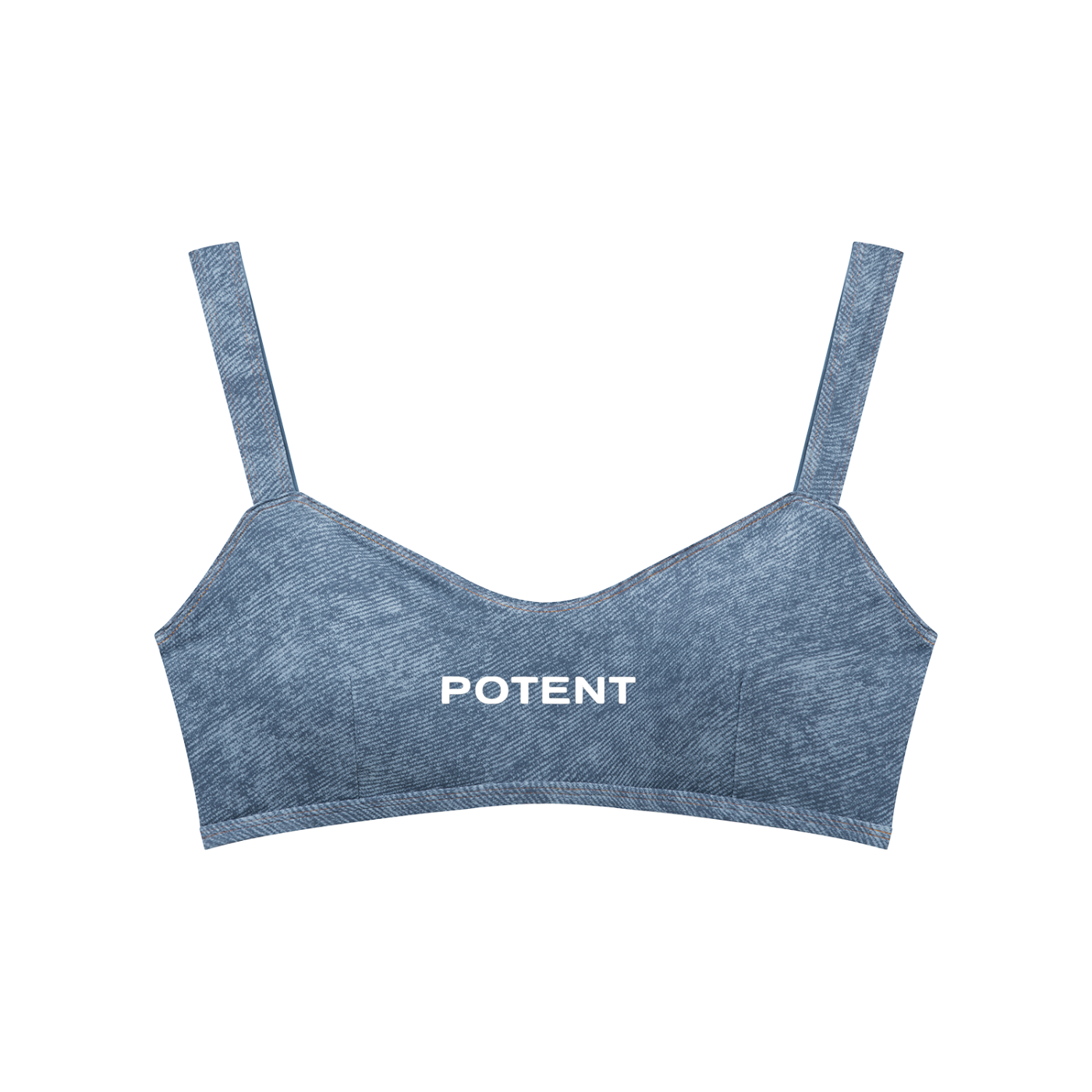 Women's Faux Denim Sports Bra
